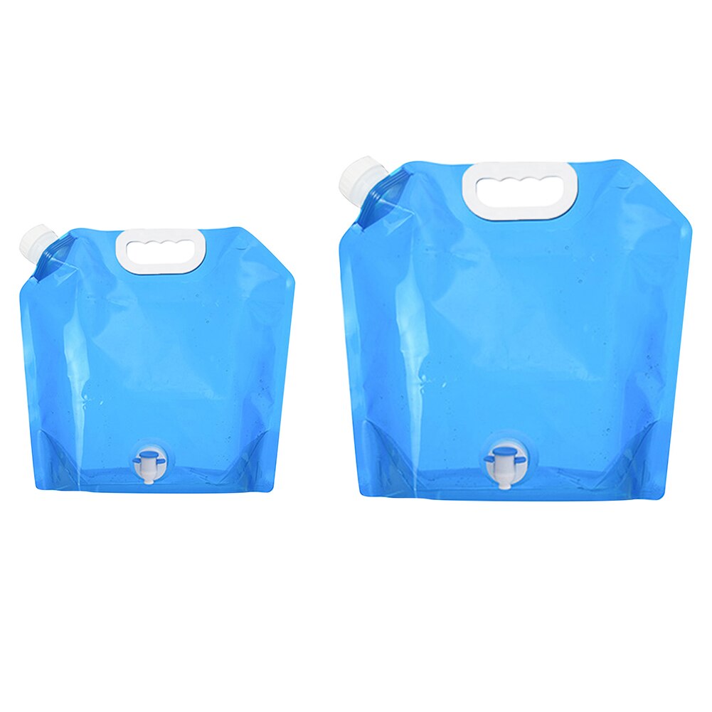 2pcs 5L/10L Outdoor Water Bag Cycling Running Foldable Water Bag Sport Hydration Bladder for Camping Hiking Climbing: Blue