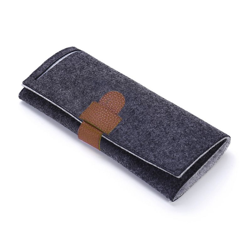 Draagbare Roll-Up Vilt Sieraden Roll Opbergtas Vouwen Reizen Oorbellen Kettingen Armbanden Ringen Container: Dark gray