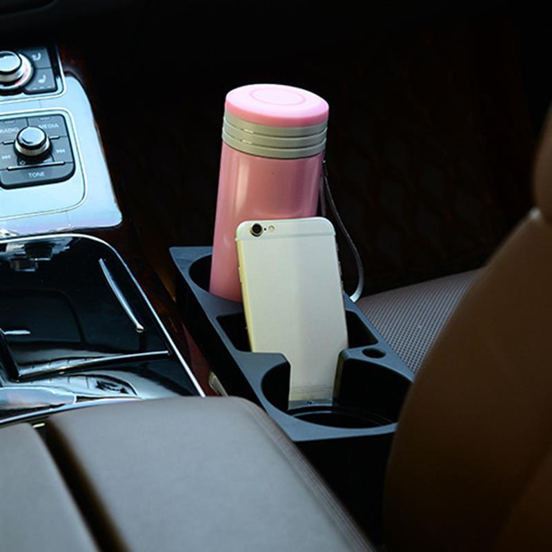 Car Truck Drink Holder Cup Gap Storage Box Stand Mount Side Insert Holder Coffee Bottle Food Rack Tray