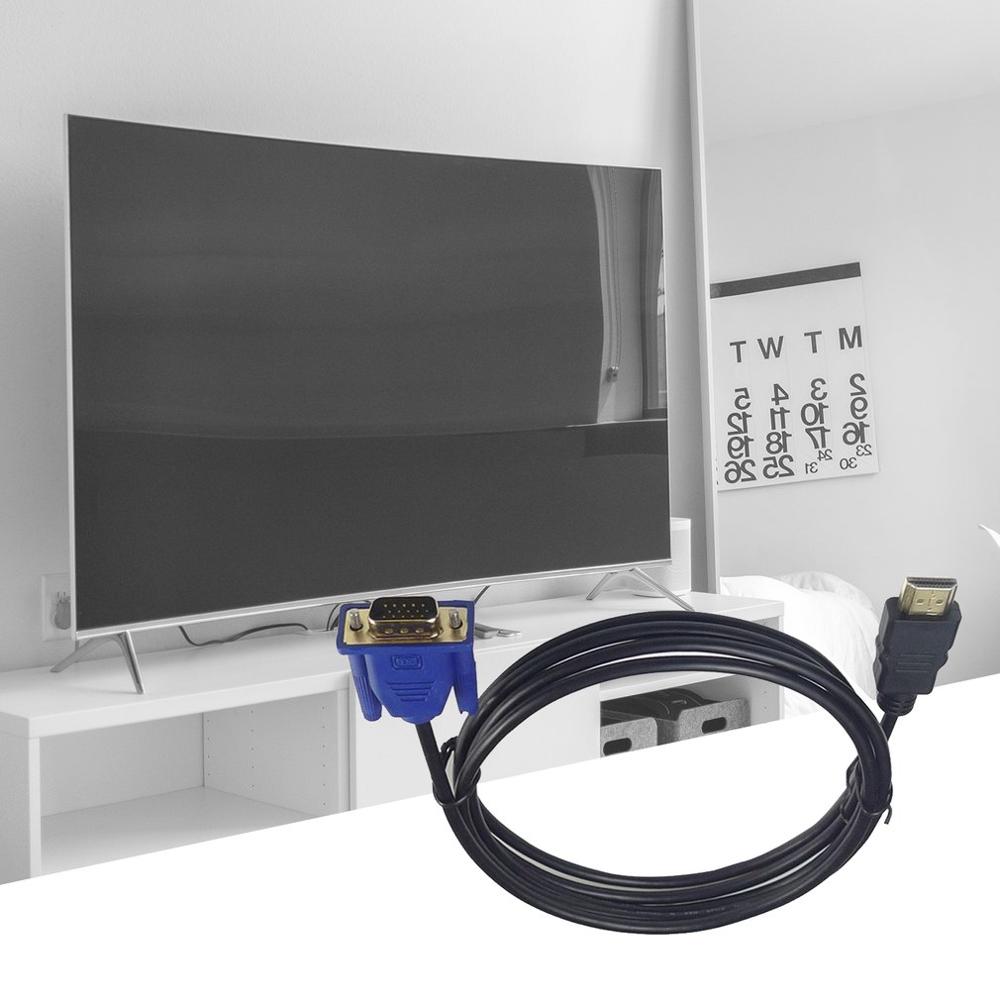 1 m hdmi kabel hdmi til vga konverter digital analog  hd 1080p adapter kabel til pc bærbar tablet