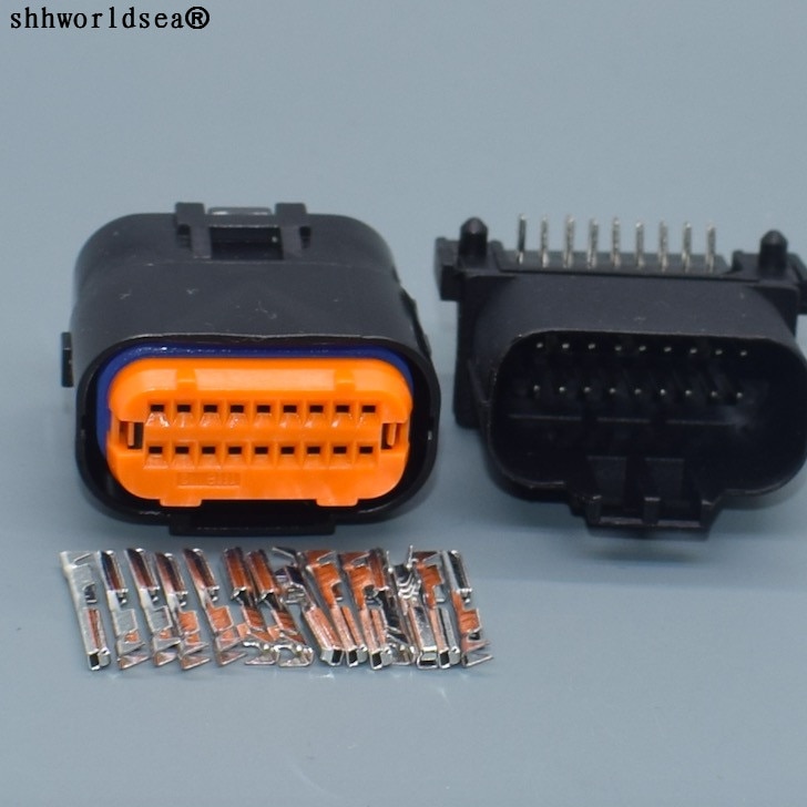 shhworldsea 18 Pin/Way ECU Standard Pinheader Male Female Plug Housing Automotive Connector MX23A18SF1 MX23A18NF1