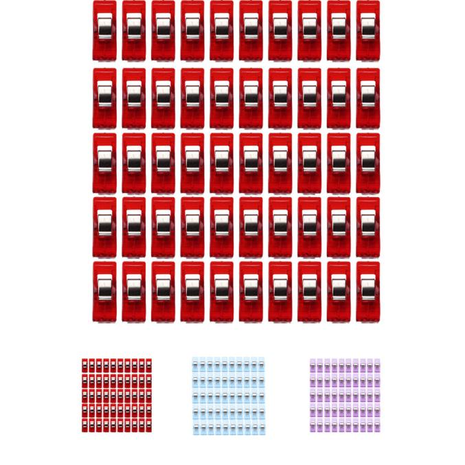 50 st förvaringsklämma hushållsarrangörer klara sömnad hantverk täcke bindning plast klämmor pack foto hängklämmor #30