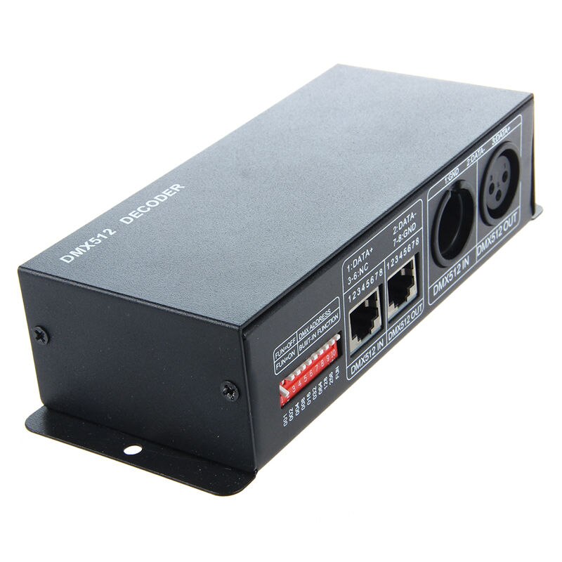 DC 12V-24V 3 Channel DMX Decoder LED Controller for RGB 5050 3528 LED Strip Light: Default Title