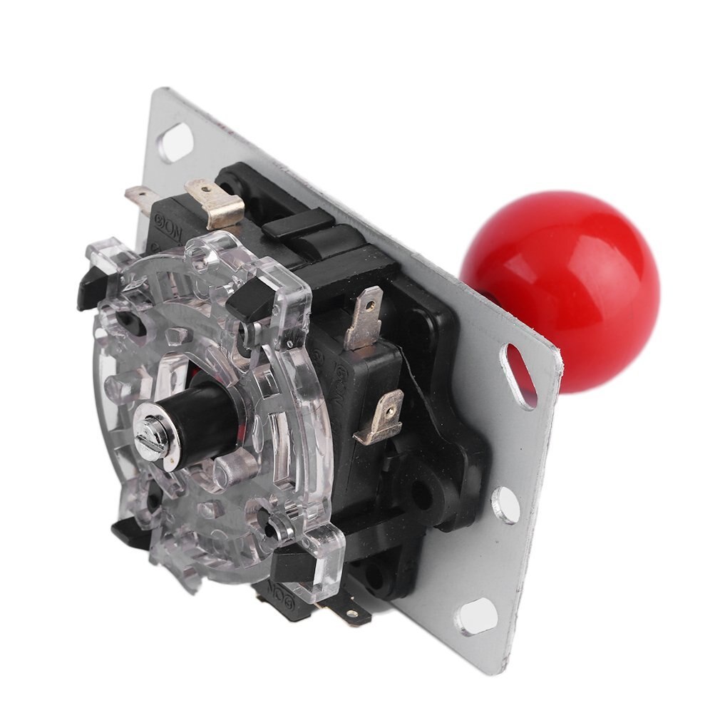 8 -wege-joystick, arcade-joystick, diy-joystick, kampfstick-teile für videospiele, sehr robuste konstruktion, rot