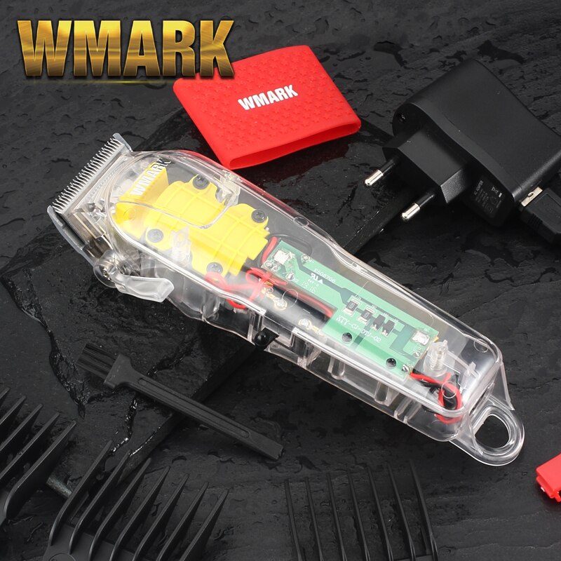 WMARK-cortadora de pelo transparente 2 en 1 NG-108, recargable, con cable o inalámbrica