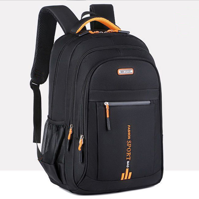 Ladies' double-shoulder bag, large capacity schoolbag, travel bag, laptop bag: Gold