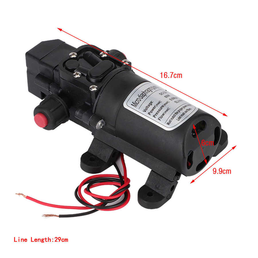 Electric Diaphragm Water Pump DC 12V 60W Automatic Switch 115Psi High Pressure Car Washing Spray Water Diaphragm Pump