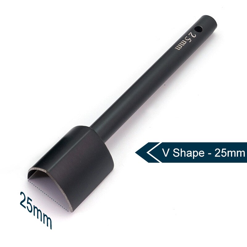 DIY Leder Gürtel Schwanz Schneiden Werkzeug Halbrunden Halbe Runde Scharf Messer V bilden Brieftasche Kreisbogen schlagen für Leder Handwerk: V Form - 25mm