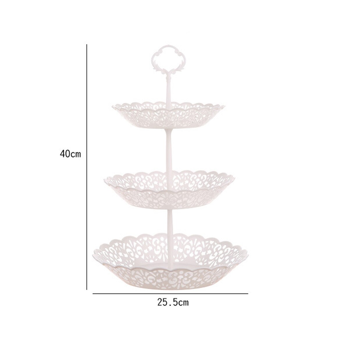 3-Tier Fruitmand Houder Draagbare Aanrecht Dienblad Display Platter Voor Desserts Snacks Snoepjes