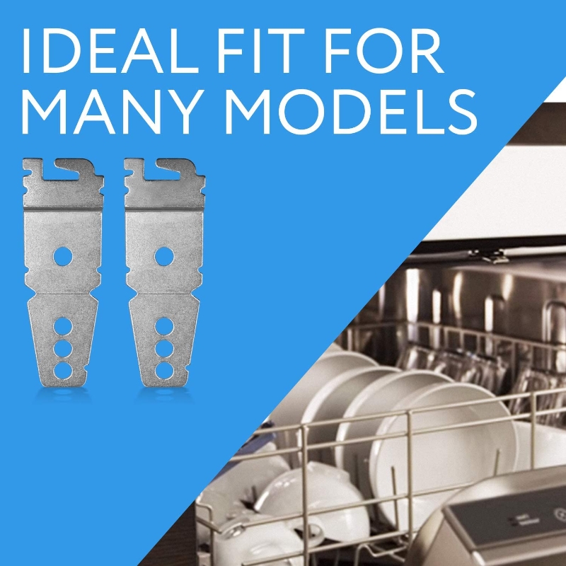 2 Pieces Undercounter Dishwasher Mounting Bracket 8269145 Dishwasher Undercounter Mounting Kit with 2 Installment Screws