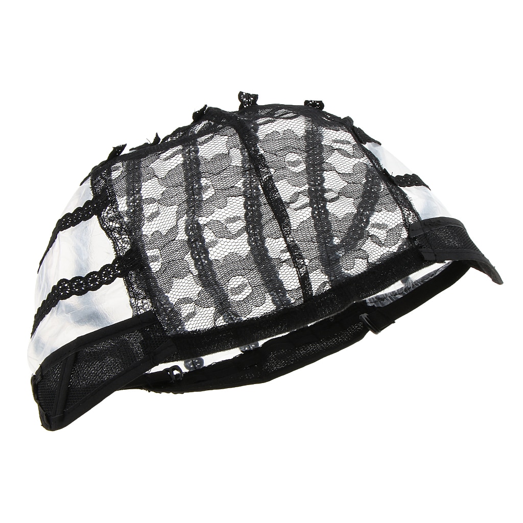 Black Lace Front Caps Voor Het Maken Pruiken Verstelbare Bandjes Weven Haar Netto