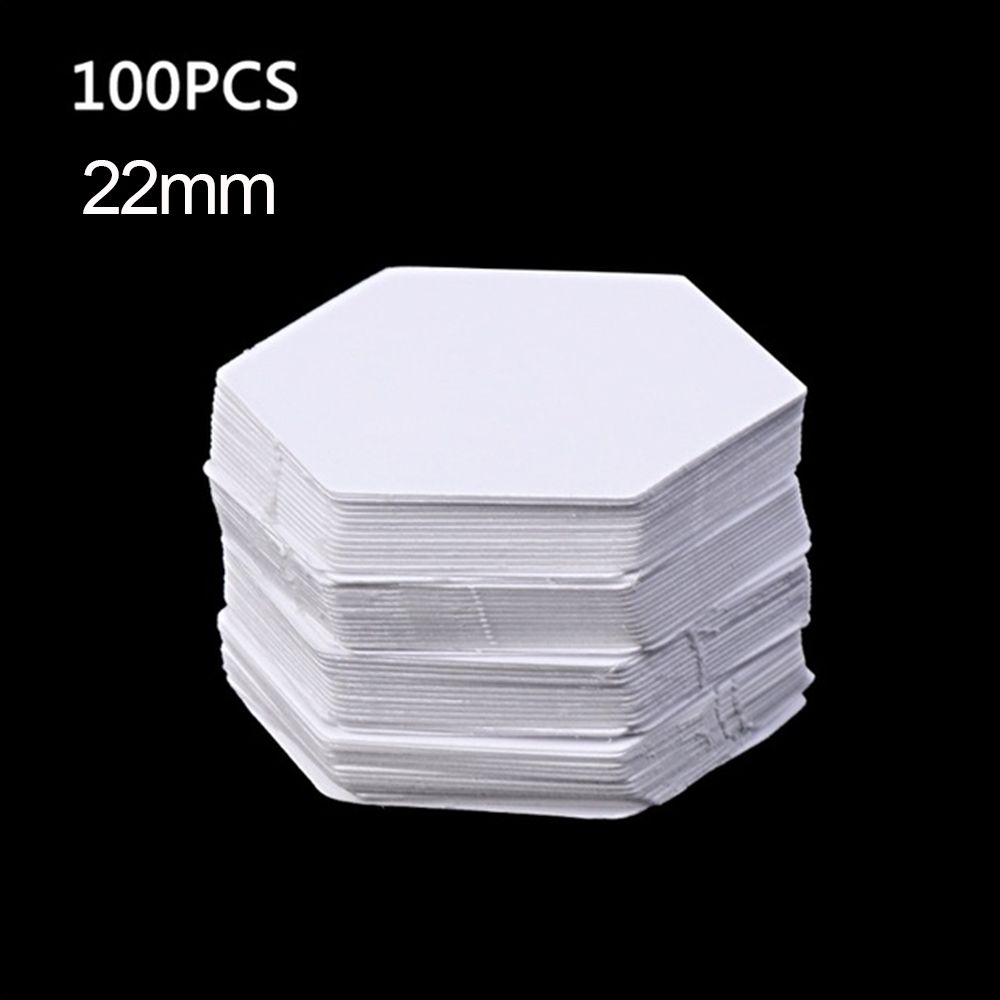 100 szt. wzorów do szycia, majsterkowania, patchworku, pikowania papieru, szablonów sześciokątnych, tkanin odzieżowych: Jasnożółty