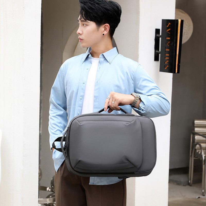 Rugzak Voor Mannen Usb Opladen Luxe Urban Business Tas Voor Laptop 13.3 Inch Multifunctionele Anti-Diefstal Zwart Casual Rugzak