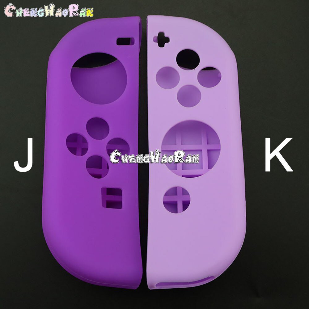 1pair Silicone Rubber Skin Case Cover For Nintendo Switch Joy-Con left right Controller NX NS Joycon Anti-slip Soft Case: JK