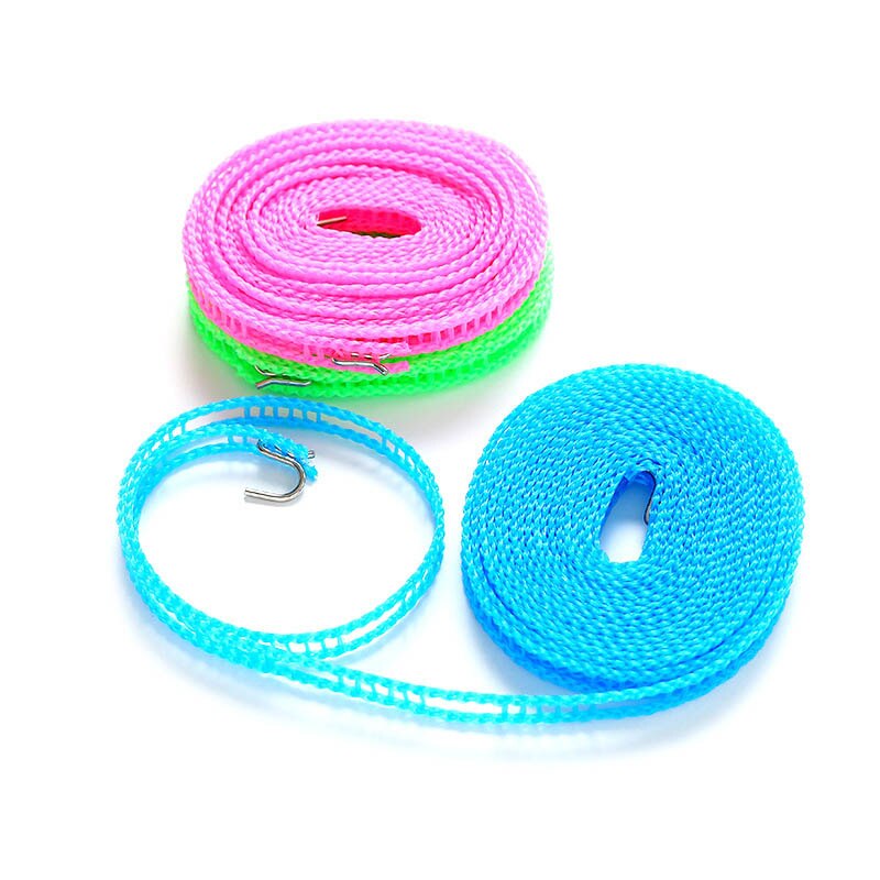 5pcs/set Nylon Clothesline Outdoor Travel Laundry Non-slip Washing Clothes Line Rope 3m/5m LKS177770