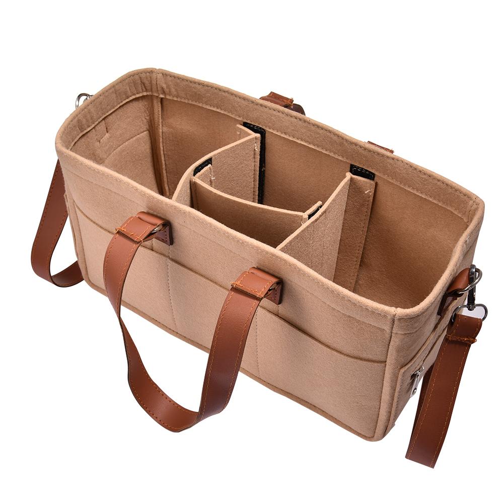 Vilt Luier Organizer Mummy Bag Schoudertas Crossbody Vilten Tas Multifunctionele Opslag Handtas Voor Outdoor Camping Picknick Tassen Tote