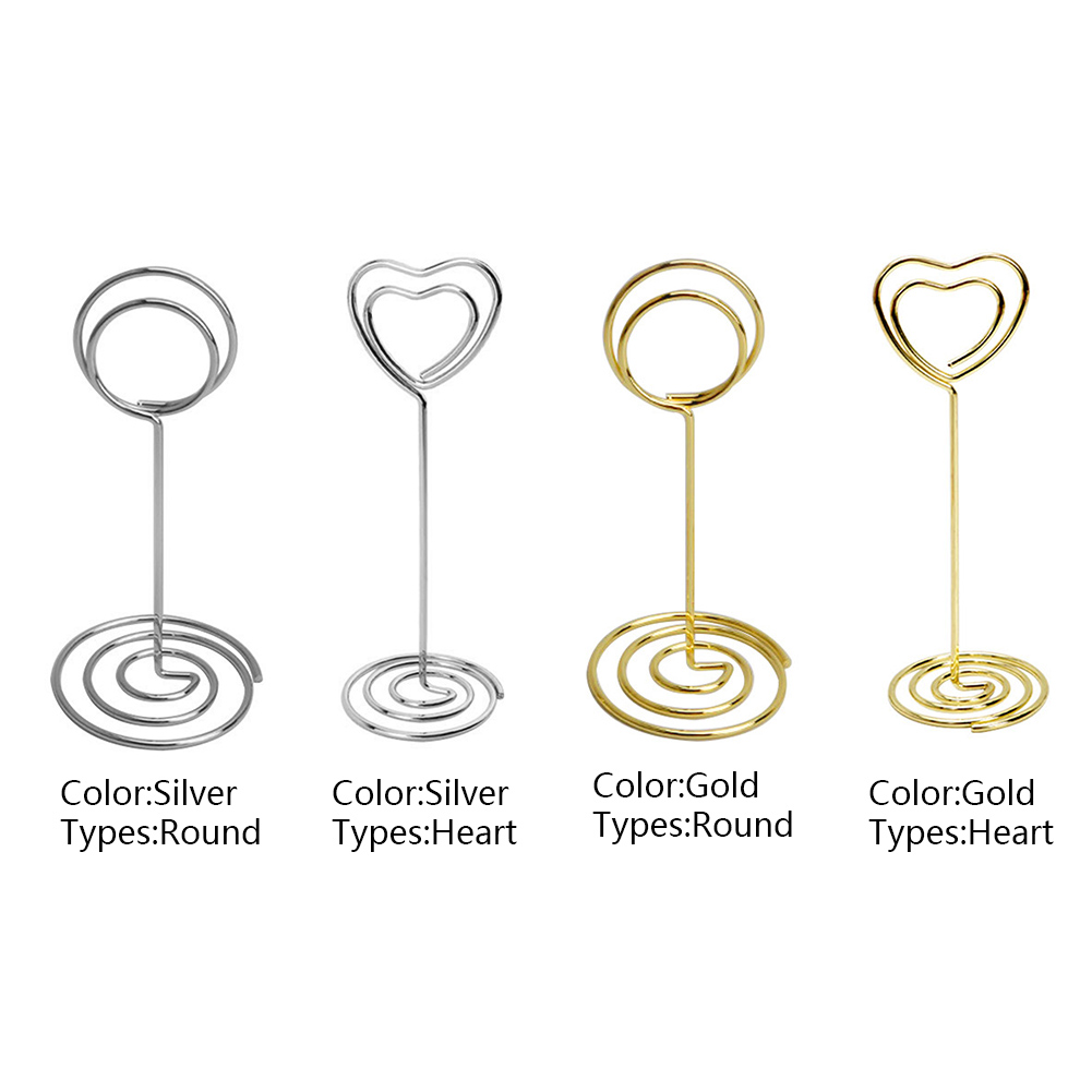 40pcs Party Restaurant Stable Table Decor Sign Stand Memo Clip Anniversary Display Centerpiece Place Card Holder For Wedding