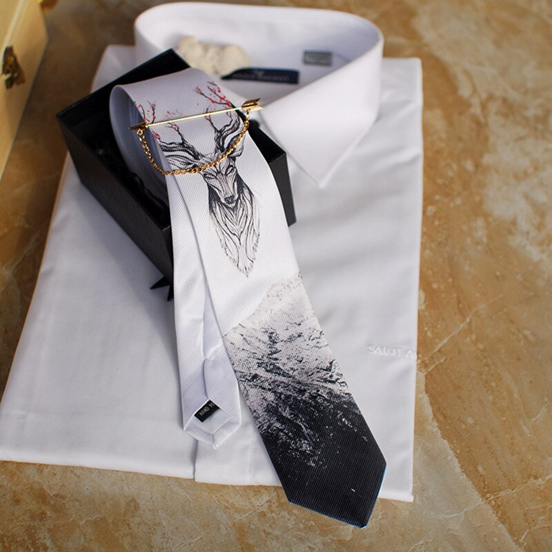 men tie 7CM blue boy original brand handmade silk neck ties for wedding party business: Gray