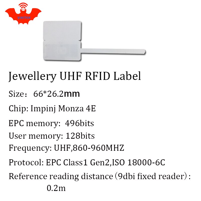 UHF RFID jewelry Jewellery watch tag EPC 6C sticker 915m 868m 860-960MHZ M4e small adhensive printable passive RFID PET label