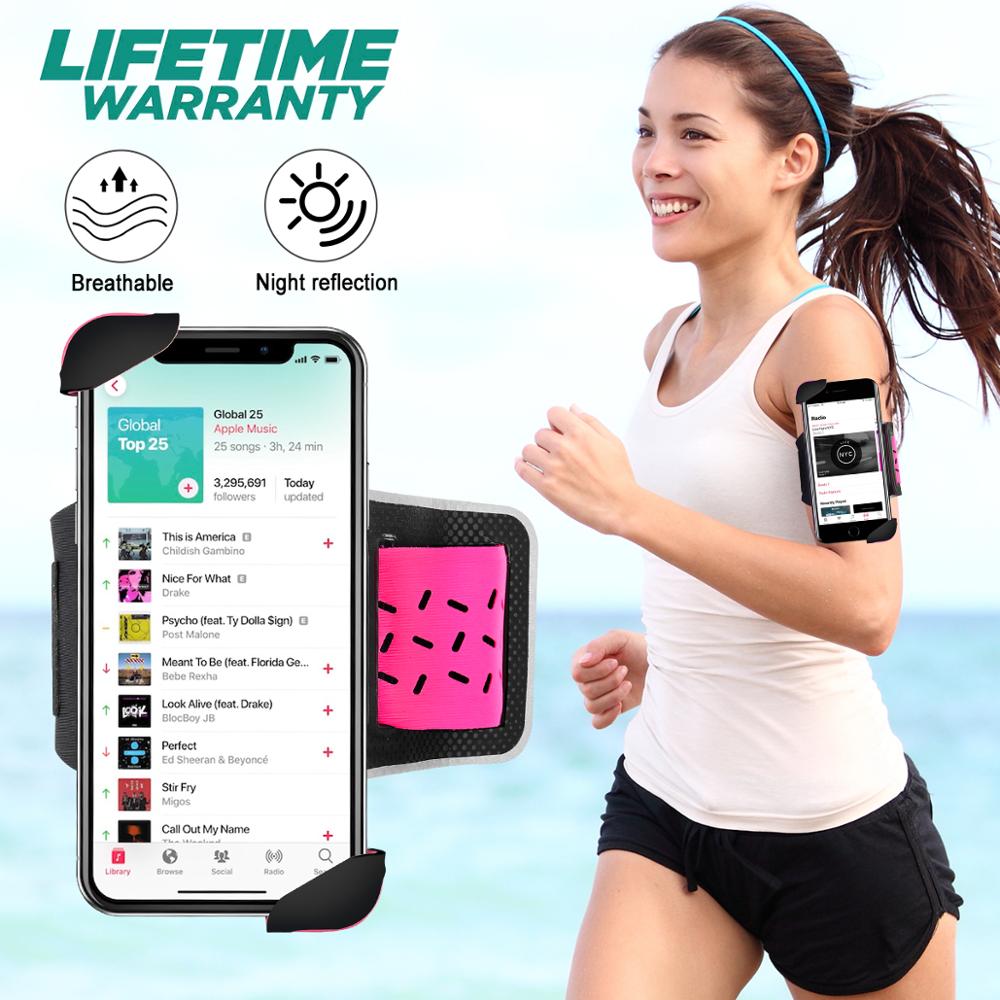 Universele Houder Sport Running Telefoon Armband Voor Alle 4 ~ 6.8 Inch Telefoons: Pink