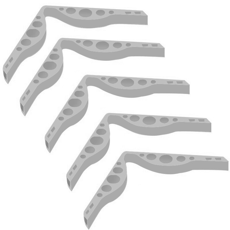 1/5 Pcs Mond Masker Neusbrug Pad Comfortabele Memory Foam Spons Bescherming Strip Anti-Condens Glazen Beugel Herbruikbare: 5pc gray