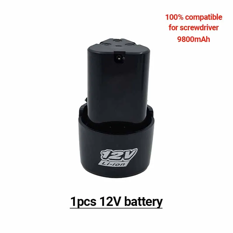 Akumulator litowo-jonowy, wkrętarka elektryczna, wiertarka, mini szlifierka kątowa, 12 V, 9800 mAh, nowość: BIAŁY