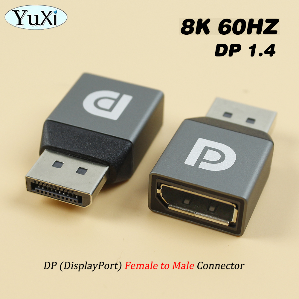 1Pcs Displayport Adapter 8K DP 1.4 Female to Male Extention Coupler Convertor DP 1.4 For DP Cable Extension Transfer For TV