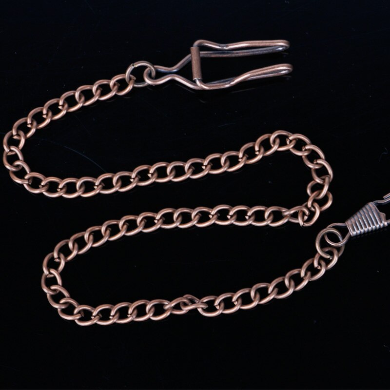 Zilver/Brons/Zwart/Goud Rvs Ketting Voor Albert Hanger Zakhorloges Houder Quartz Zakhorloge Hanger kettingen: Bruin