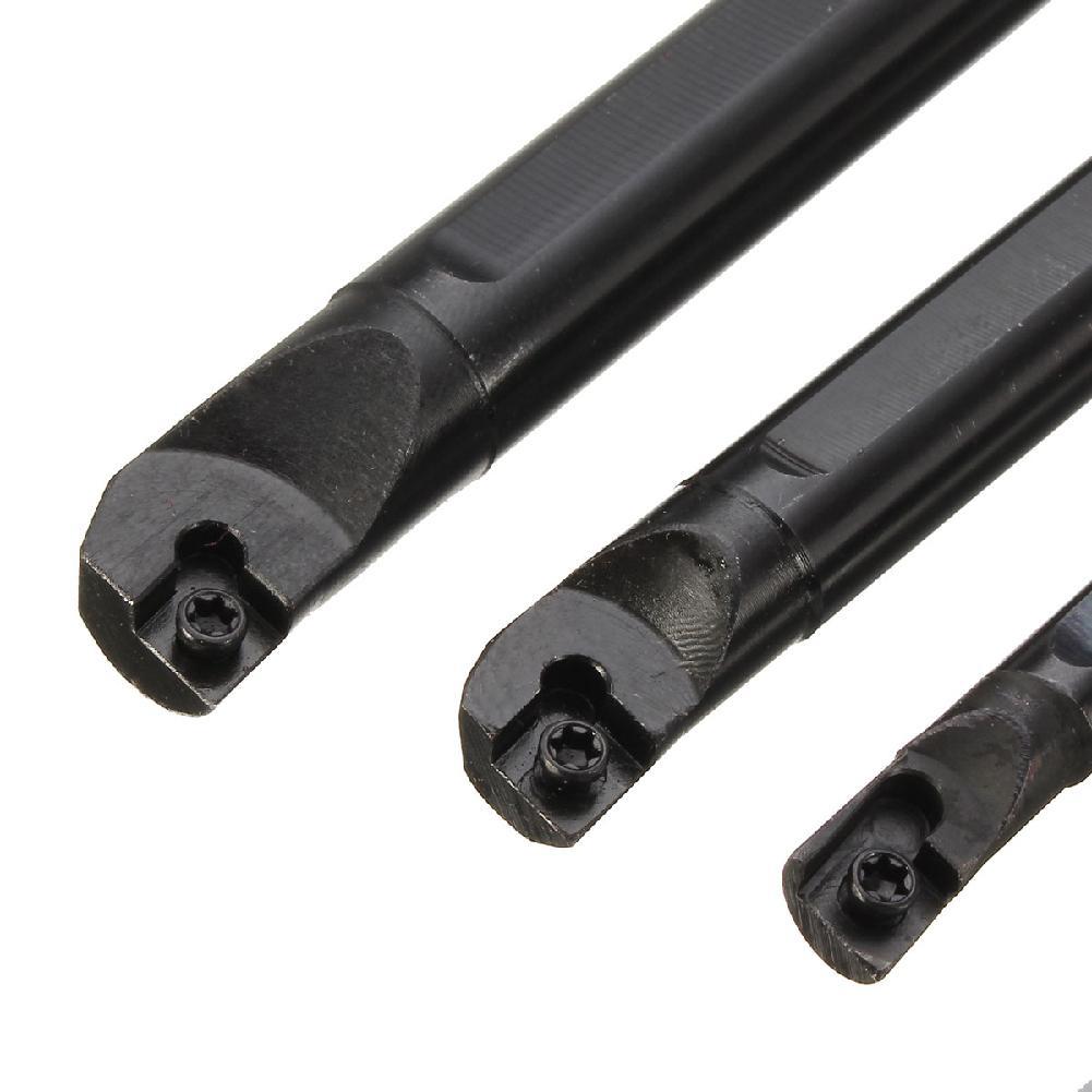 Steel Boring Bar Lathe Turning Tool Holder CCMT0602 Carbide Inserts Set