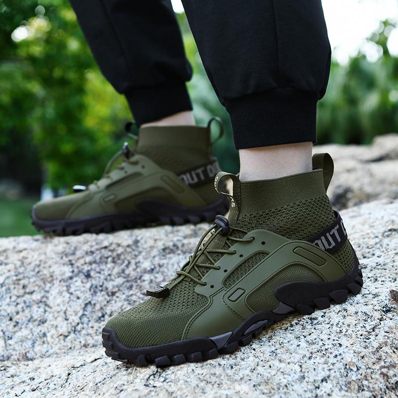 Wanderschuhe für Herren, leicht, rutschfest, draussen-Stiefeletten, atmungsaktiv, zum Wandern, Wandern, Pfad-Schuhe