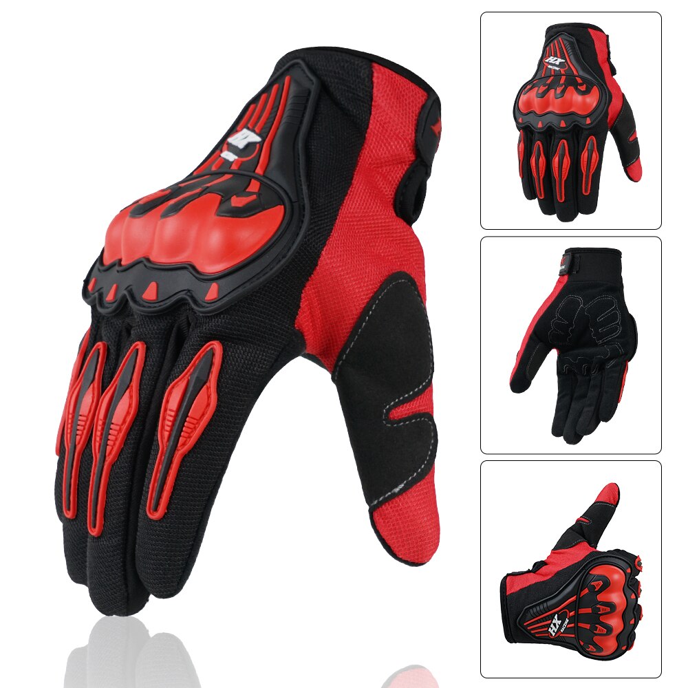 Motorhandschoenen, Touchscreen, Leer, Volledige Vingers Ademend Rockbros Motorhandschoenen, Touchscreen, Leer, Volledige Vingers Ademend Rockbros