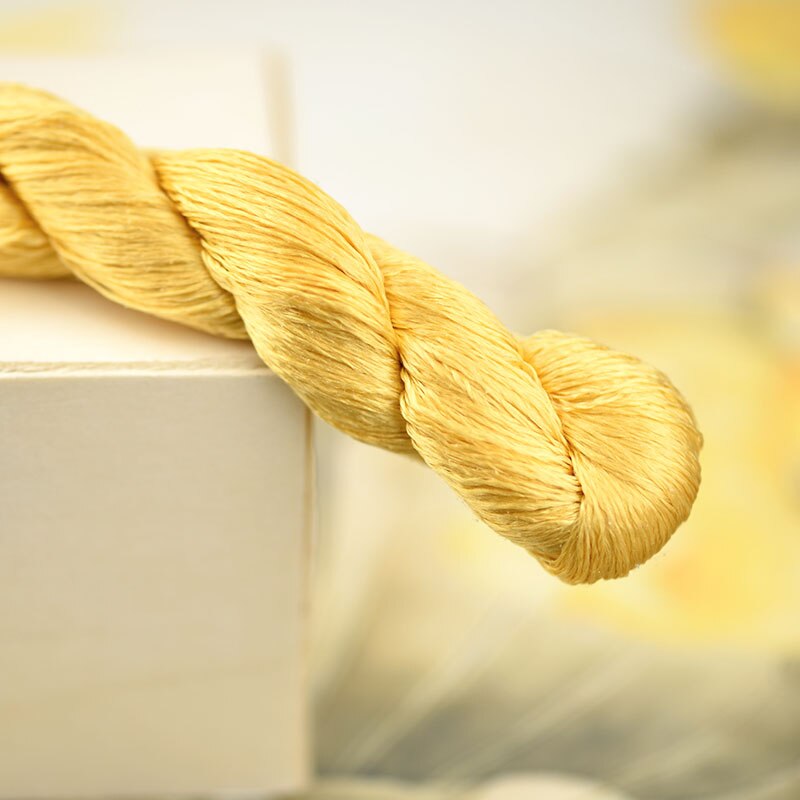 silk embroidery thread / 100% silk thread /hand embroidery embroider cross stitch/yellow series/7 pure colors: 3