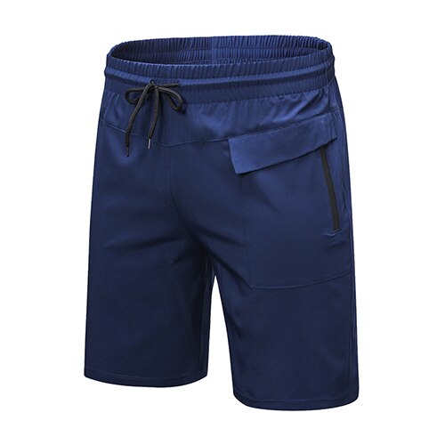 neue Fitnessstudio kurze Hose Männer Surfen Ausbildung FußBall Spandex Atmungs Joggen Tasche trainieren Crossfit Laufen kurze Hose männer: Marine Blau / L
