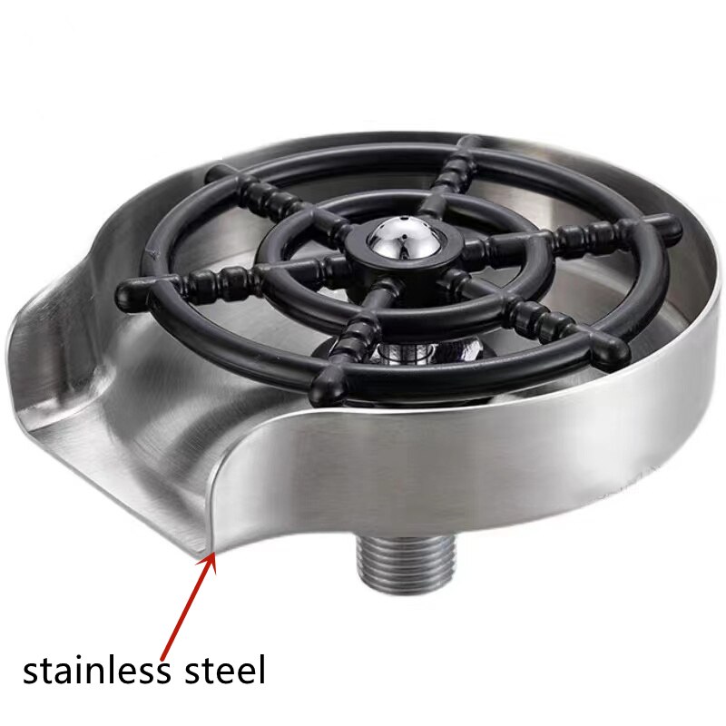 Automatic Cup Washer Faucet Glass Rinser Kitchen Sink Bar Glass Rinser Coffee Pitcher Wash Cup For Kitchen Bar Tools Accessories: white