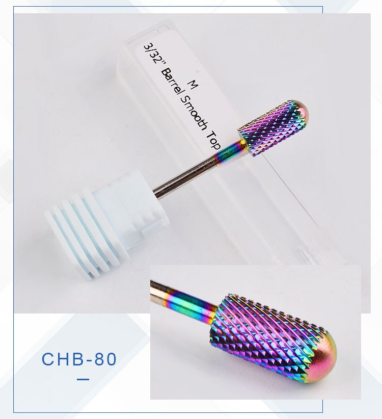 Broca para moler uñas equipo cabezas de manicura fresas de manicura Punta de lijadora resistente a la abrasión: CHB-80