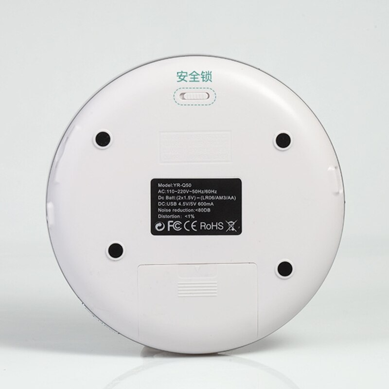 Round Style -CD Player Portable Headset HiFi Music Reproductor -CD Walkman Discman Player Rechargeable Shockproof Lecteur -CD