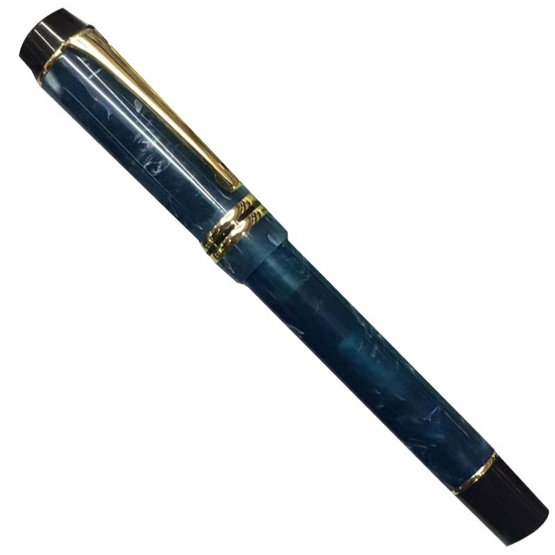 Kaigelu 316 Fountain Pen F Nib Beautiful Marble Amber Pattern Ink Pen Writing for Office Business: Blue / EF