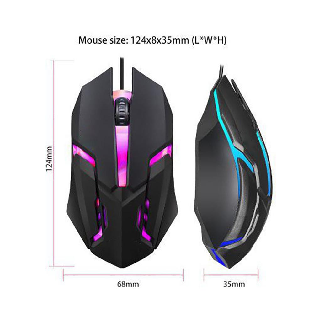 Gaming Mouse USB Wired Mouse Ergonomic Gamer Laptop PC Optical Computer Mice with RGB Backlit Wired Gaming Mouse