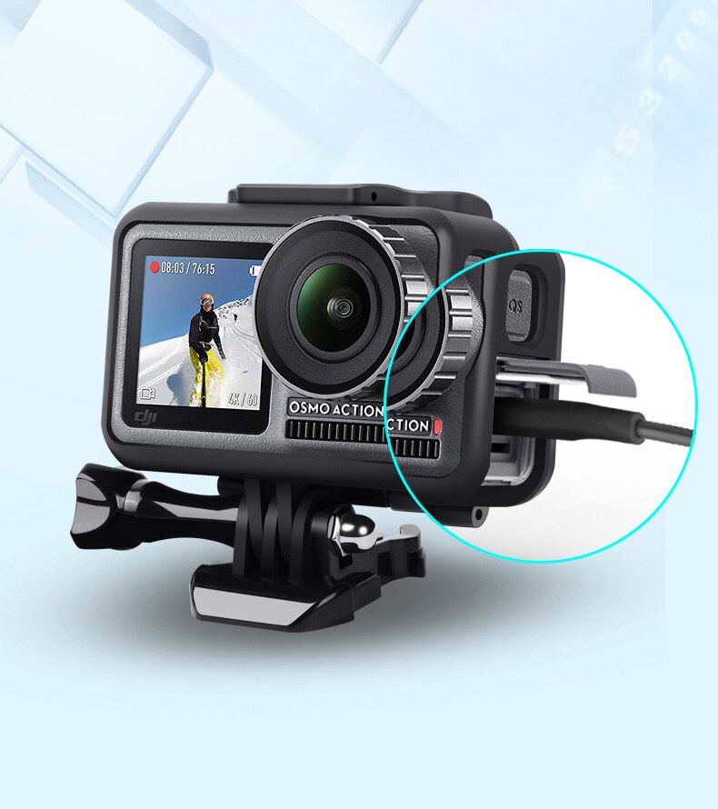 Camera Case Behuizing Frame Beschermhoes Aee Connector + Lone Schroef + Base Mount Voor Dji Osmo Action Accessoires