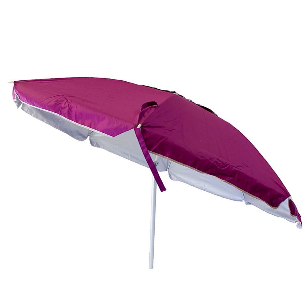 Sombrilla playa inclinable 240 Cm hierro y poliéster protección UV con pincho y funda: Morado