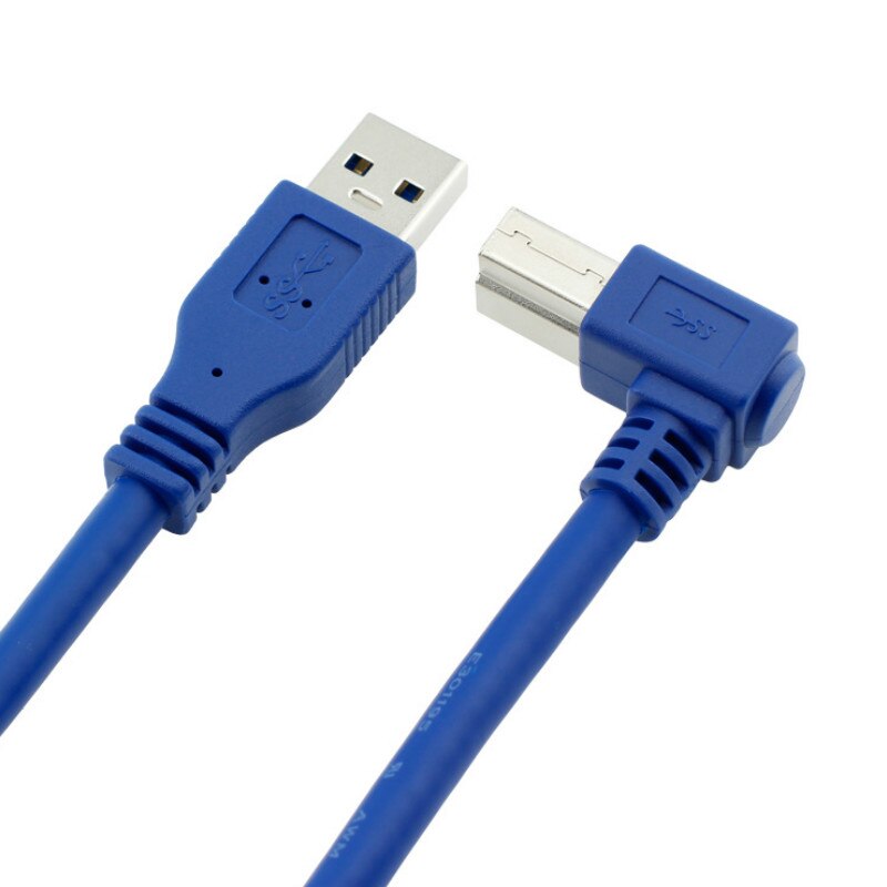 USB 3,0 Drucker Kabel, 90 grad USB Drucker Kabel USB Typ A Stecker auf B Männlichen Scanner Drucken Kabel für Epson HP Dell Kanon
