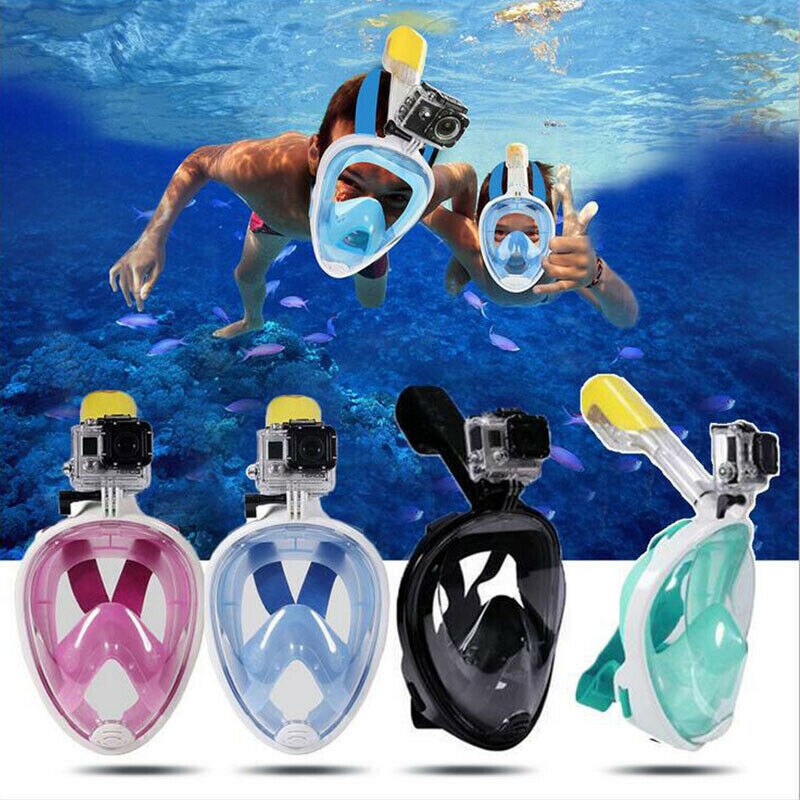 Men Scuba Diving Mask Full Face Snorkeling Mask Underwater Anti Fog Snorkeling Diving Mask For Swimming Spearfishing Dive