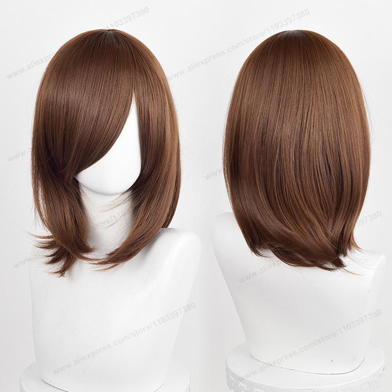 Anime 40 cm Mittel Basic Synthetische Knall blond Cosplay Perücke Schwarz Weiß verrotten Rosa Grün Braun Gold Blau Frauen Hitzebeständige haar