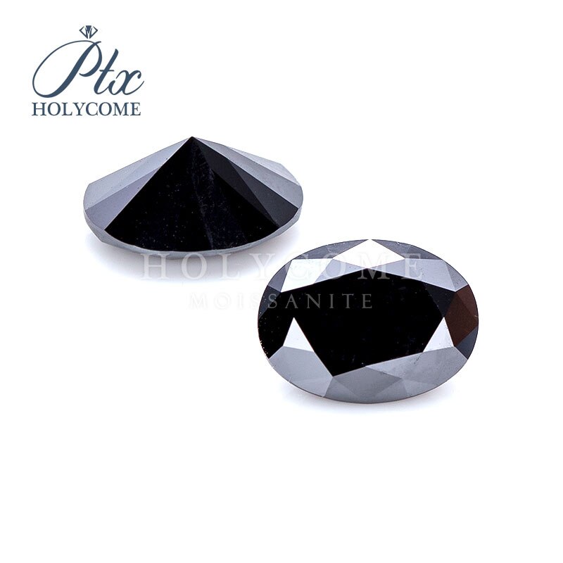 Testeur de diamant ovale noir 3x5mm, en vrac, pierres précieuses de Moissanite, certificat de d'usine