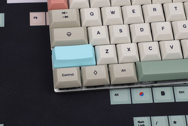 1pc OEM profile R1 height 2X shift 1.75X shift 1.5x Ctrl Alt number area 2X enter PBT key caps for MX switch mechanical keyboard: R1 cyan 2x