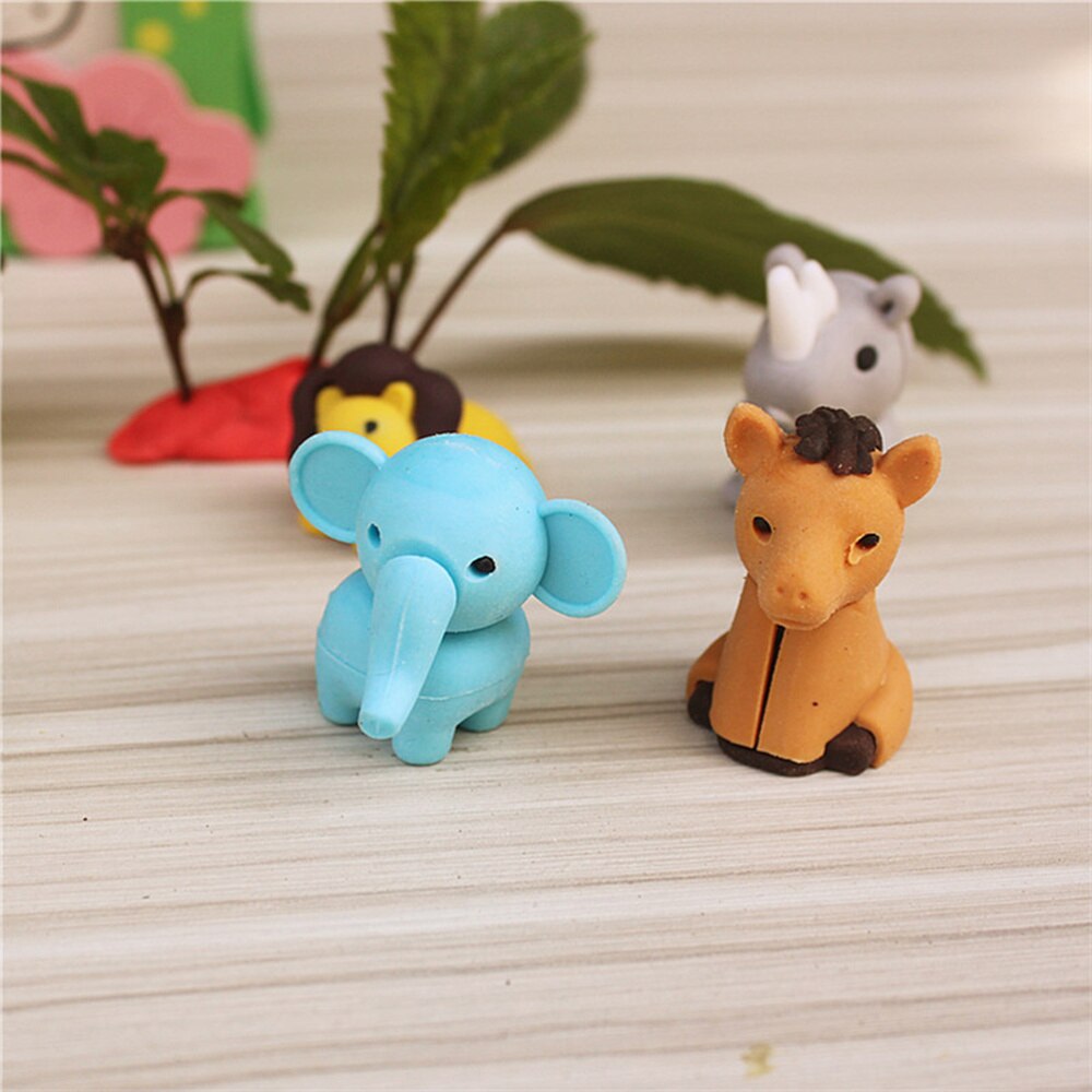 30 Pack Pencil Erasers Random Collectible Animal Erasers Novelty Realistic Puzzle Erasers for Party Favors Games Prizes Carnival