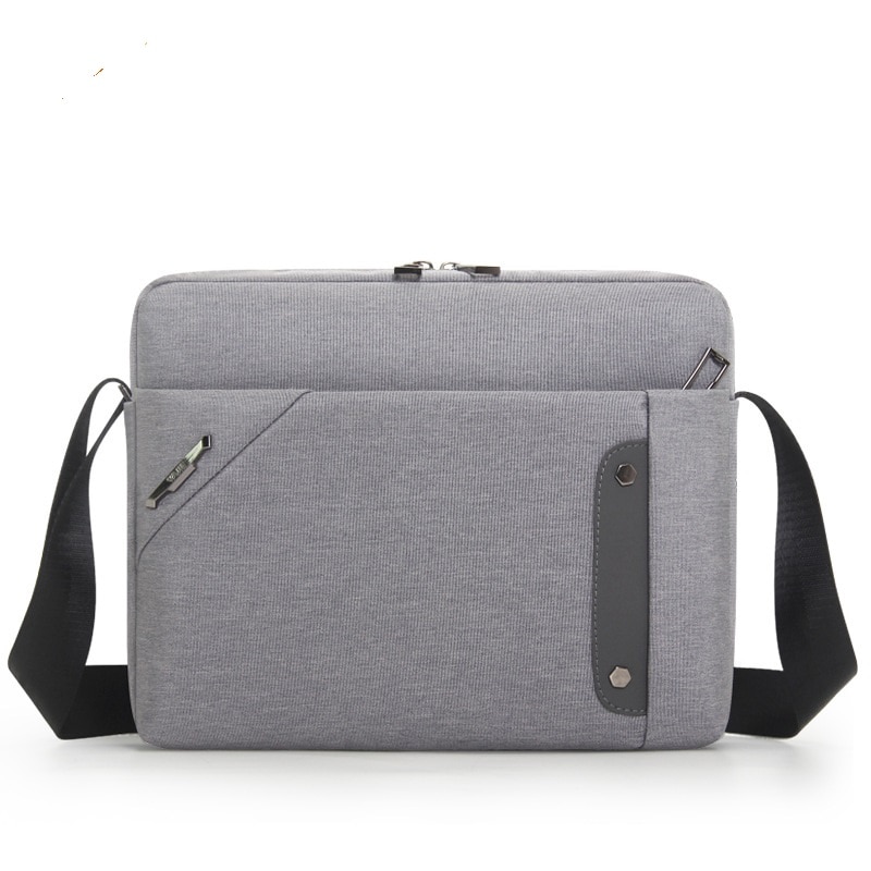 1835H nouvelle homme sac à bandoulière unique 11 pouces Oxford tissu IPAD loisirs Simple caissier hommes mallette: Gris