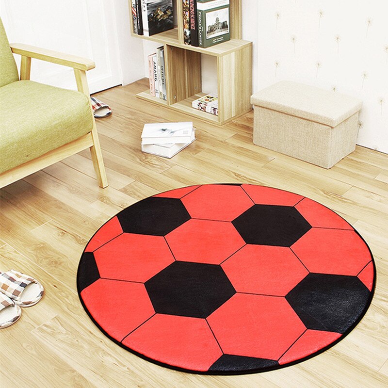 RFWCAK-tapis de basket-ball ronds, pour salon, pour salle d'enfant, décoration de la maison: NO 4 / Diameter 80cm