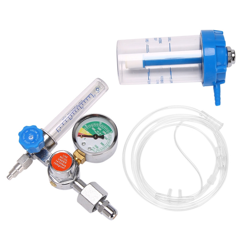 Oxygen Flowmeter Pressure Gauge Oxygen Flow Meter Oxygen Pressure Valve Regulator 0-10L/Min G5/8