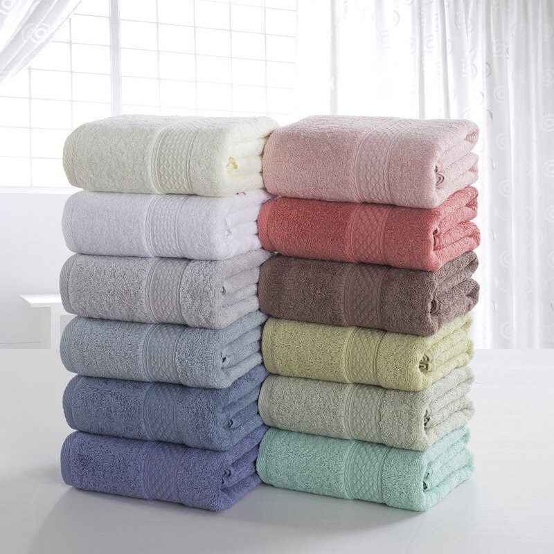 Badhanddoek Plain Japanse Puur Katoen 70*140Cm Zachte Vierkante Handdoek Badkamer Dubbele Handdoek Dik Haar Handdoek Machine wasbaar